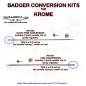 Badger Krome airbrush fine conversion kit