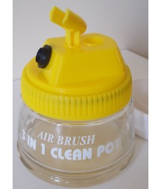 Airbrush cleaning jar pot