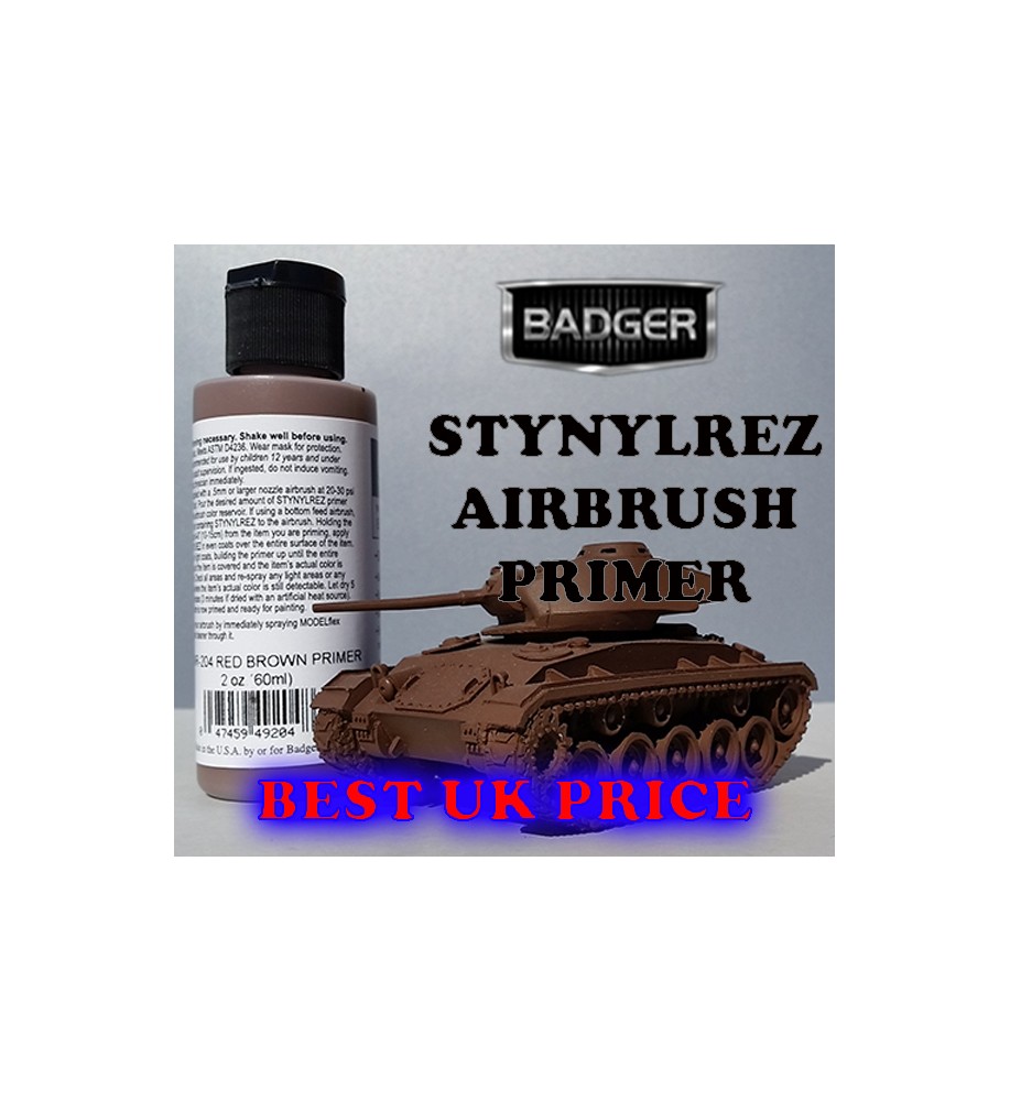 Badger Airbrush paint Stynylrez Gray Primer 4oz – Elrik's Hobbies