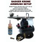 Badger Krome airbrush and  Compressor Set